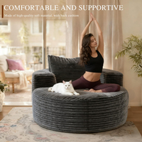 Sofá Cama Inflable Cuadrado Moderno de Espuma, con Funda de Terciopelo Comprimida al Vacío, Ahorra Espacio, Ecológico, Duradero, para Hotel
