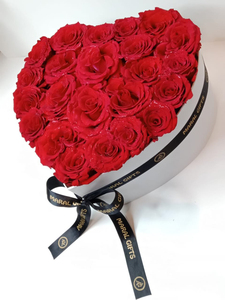 Flora de verano mejor venta larga duración fresca estabilizada eterna rosas arcoíris para el Día de San Valentín forma de corazón caja de regalo - Product Image 5
