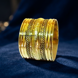 Brazalete de Latón Pulido de Estilo Vintage, Chapado, Joyería Tradicional Hecha a Mano, Ajustable, para Ella, Regalo de Boda - Product Image 3