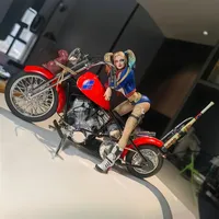 Figurine d'action originale Harley Quinn à l'échelle 1/10, modèle de moto en PVC, Suicide Squad, modèle de collection pour adultes, jouet