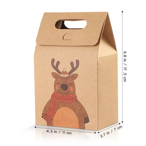 Boîte d'emballage en carton à pignon pour bonbons, boîte conique avec poignée découpée - Product Image 1