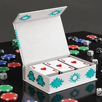 Boîtes de jeu de cartes magnétiques avec logo personnalisé, gaufrage, pelliculage mat, emballage en carton rigide recyclable, doublure en éponge, cadeau