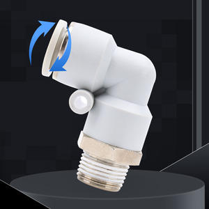 90-Grad-<span class=keywords><strong>PL</strong></span>-Winkelverbinder Außengewinde Kunststoff-Winkels tück Pneumatische Armatur Messing-Luft anschlüsse - Product Image 2