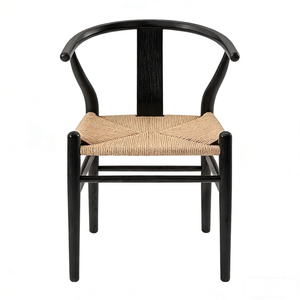 Silla de Comedor Moderna de Madera Maciza de Grado Comercial con Asiento de Cuerda Trenzada, Duradera para Restaurante, Hotel, Cafetería, Oficina, Cocina y Hogar - Product Image 2
