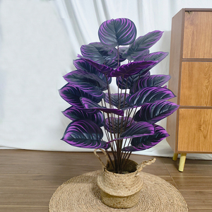 Kunstpaars Zwart Violet Ingemaakte Simulatie Groene Plant Violet Donkergroene Plant Huis Woonkamer Decoratie Potplant - Product Image 5