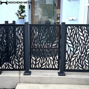 Modern Style Aluminum Laser Cut Fence <strong>Decorative</strong> Garden Privacy <strong>Screen</strong> <strong>Panels</strong> Durable Outdoor Grade Metal Fence Backyard Gate - Product Image 4