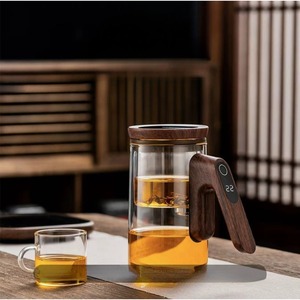 Théière en verre borosilicate haute résistance avec traitement de minuterie intelligent, capacité de 550 ml, bouteille filtrante à eau, ensemble de boisson, infuseur à thé intelligent - Product Image 3
