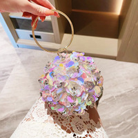 2024 YCH fait à la main taille haute sac de soirée joli pour rose Floral PC matériel à la mode décontracté dames sacs à main de fête de mariage