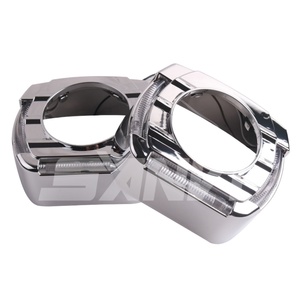 3 Inch <b>Led</b> White Angel Eyes Shrouds Cover <b>Led</b> <b>Projector</b> Lens for Toyota-Nissan-jeep Headlight Lens in Auto Lighting System - Product Image 1