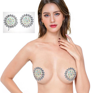 Cache-tétons OEM en strass, bijoux de corps en cristal et <span class=keywords><strong>diamant</strong></span> pour concerts, spectacles de musique et artistes - Product Image 1