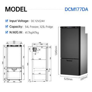 Réfrigérateur <span class=keywords><strong>de</strong></span> voiture vertical en aluminium 12V 24V à refroidissement rapide, intégré, 177L, <span class=keywords><strong>pour</strong></span> <span class=keywords><strong>camping</strong></span>-<span class=keywords><strong>car</strong></span> et motorhome, vente en gros - Product Image 2