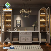 Ensemble de meuble-lavabo mural moderne en bois massif avec évier en cuivre, écologique, avec robinet, pour chambre, maison, bar, hôpital (OEM)