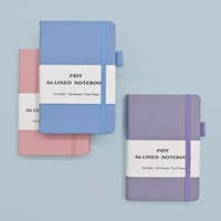 Vente en gros de cahiers mignons en cuir A6 A5 pour étudiants cahiers 1 pièce avec couverture rigide avec couverture en relief