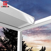 Pergola Électrique en Aluminium Durable, Antirouille, Anti-Neige, Pare-Soleil Écologique pour Terrasses, Magasins, Hôtels et Protection Solaire Commerciale