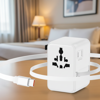 Adaptateur secteur universel Worldplug 35W pour voyages internationaux avec câble de charge