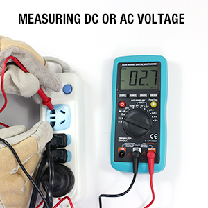 ALLOSUN EM420A Autorange Digital Multimeter LCD Auto Range Digital Multimeter Buzz AC <strong>DC</strong> Volt Amp OHM Temp Tester - Product Image 3