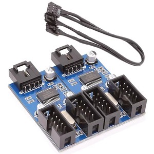 Hub interne <span class=keywords><strong>USB</strong></span> 2.0 à 9 broches, multiplicateur de ports 1 mâle vers 4 femelles pour l'extension interne de la carte mère du PC - Product Image 5