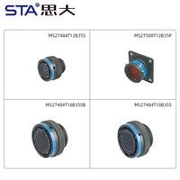 Connecteur circulaire à sertir en aluminium MIL-DTL-38999/27599 JTG06R MS27484, fiche femelle droite MS27484T18B35SB MS27484T18B35S