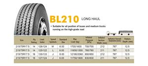 Chất lượng cao barkley Hl chỉ đạo Trục xe tải lốp 215/75r17.5 lốp Radial Xe tải sản xuất tại Thái Lan - Product Image 2