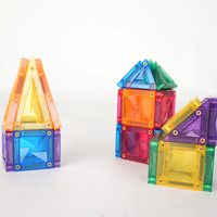Nouveau design Biseau Windmil 32 pièces Mini blocs de construction magnétiques, blocs de construction de voyage en carreaux magnétiques avec boîte de rangement en fer
