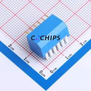 DL-06LT DIP Switch Through hole Component (THT),P=2.54mm Switch Piano Key Single Pole Single Throw 6 2.54mm - Product Image 2