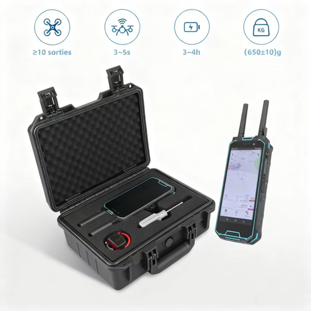 CH09 6-inch Screen Drone Positioning System for Event Security 100MHz-6GHz 700 Types Detection 3-5s Fast Response Device