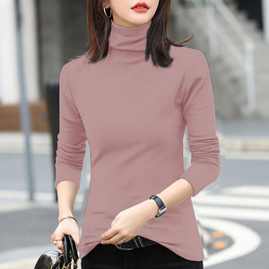 Women's Turtleneck Knit <b>Top</b> Long Sleeve Solid Color Soft Warm Base <b>Layer</b> Autumn Winter Wear - Product Image 4