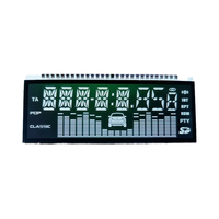 Brillanter TN-Negativ-Display-Segment-LCD-Bildschirm mit schwarzem Rahmen und Siebdruck für Autoradio-Bedienfeld