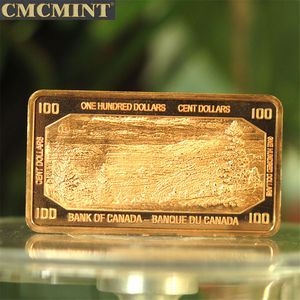 金属エンボスコイン999ファインコッパー1オンス $100銅カナダ紙幣記念コイン - Product Image 2