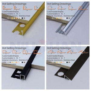 NIUYUAN Garniture de <span class=keywords><strong>carrelage</strong></span> en aluminium à angle en L au design moderne pour la <span class=keywords><strong>d</strong></span>écoration intérieure - Product Image 5
