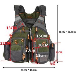 Chaleco de pesca con mosca multifuncional Premium, chaleco salvavidas de seguridad para nadar, navegar, canotaje y kayak, equipo flotante - Product Image 4