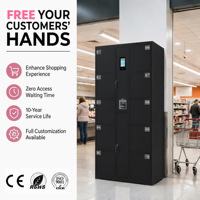 Casilleros Inteligentes sin Llave para Centros Comerciales, con RFID, Biométricos, Electrónicos, de Seguridad Digital, con Capacidad de Carga de 80 kg por Unidad de Almacenamiento