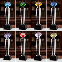 Trophée personnalisé en cristal de diamant avec gravure au laser pour les récompenses de compétition de ligue et la coupe de voix musicale