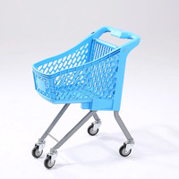 Carrito de compras pequeño para niños, juguete de parque de atracciones, carrito de mano para niños con bandera para tienda minorista