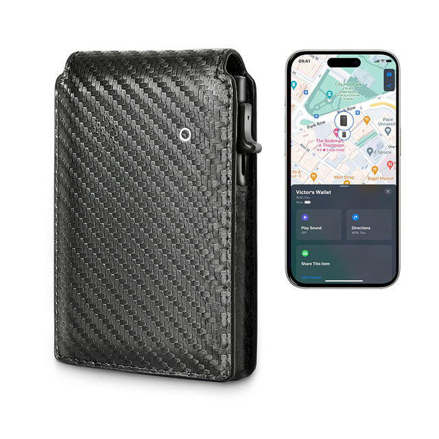 New Findmy Smart Wallet Slim Business Men's Automatic POp up Card Holder Wallet Magnetic Clip with Tracker