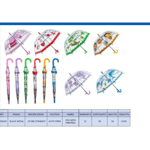 ร่มเด็กขายส่ง, โพลีเอสเตอร์, 8 ซี่โครง, หลังคา PVC, รุ่นกันฝน POE1025 - Product Image 3