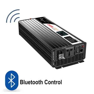 Nouveau convertisseur de puissance 2500w à onde sinusoïdale pure doit être connecté à une batterie/panneaux solaires écran LCD hors réseau