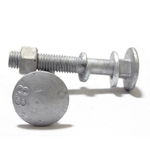 สลักเกลียวหัวกลมแบบกัลวาไนซ์ LeGood พร้อมแหวนสปริงแบบแบนและน็อตหกเหลี่ยม - Product Image 6