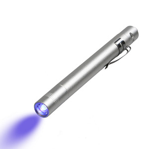 New Arrival Portable Aluminum Alloy UV <strong>Pen</strong> Light Waterproof Mini 395nm Penlight with Clip for Money Check Pet Urine Detection - Product Image 1