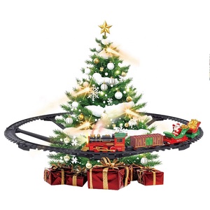 Nouveau produit transfrontalier: voie ferrée <span class=keywords><strong>électrique</strong></span> classique <span class=keywords><strong>de</strong></span> <span class=keywords><strong>Noël</strong></span> suspendue, tournant autour des arbres, voie d'assemblage polyvalente - Product Image 1