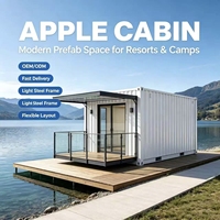 Conteneur de stockage pliable préfabriqué moderne, cabine mobile, ADU, espace de vie compact portable pour jardin, école, centre commercial, supermarché