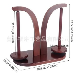 Wooden Yarn Spool <b>Stand</b> With <b>Rotating</b> Base For Knitting Crochet Desktop Use - Product Image 4