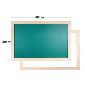 Double Sided Erasable Message ChalkBoard with Wood Frames Mini Hanging Blackboad Whiteboard for Students Home Store Shop