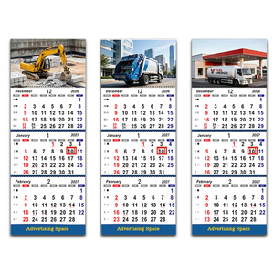 Calendario Chino Tradicional de Alta Calidad, Calendario de Pared de Papel <span class=keywords><strong>con</strong></span> Logotipo Personalizado, Calendario de Pared de 3 Meses para Regalos Corporativos - Product Image 2
