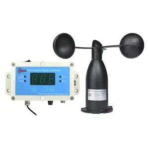 Anemômetro e indicador digital rika RK150-01, anemômetro e indicador digital sem fio para monitoramento da velocidade do vento