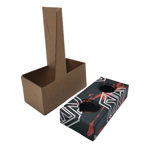 Paper Cup Carrier Beer Wine Tequila Corrugated Cardboard Box 2 4 Cup Holder Tray