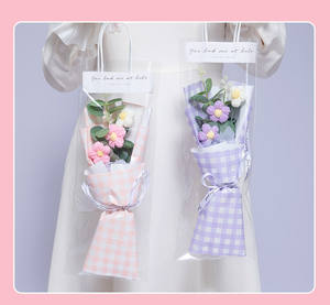 باقة زهور كروشيه يدوية الصنع، منتج نهائي، هدية مثالية للفتيات في عيد الحب، عيد الحب الصيني، أعياد الميلاد، التخرج - Product Image 5