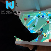 Jeux de bac à sable interactifs avec projection Kinect, blocs de construction, circulation, cartographie magique, table de projection, réalité augmentée pour enfants