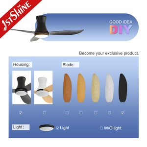 1stshine Ventilateur de Plafond <span class=keywords><strong>LED</strong></span> Smart Home 42 Pouces Encastré 6 Vitesses DC Noir Smart Ceiling Fan Light - Product Image 4