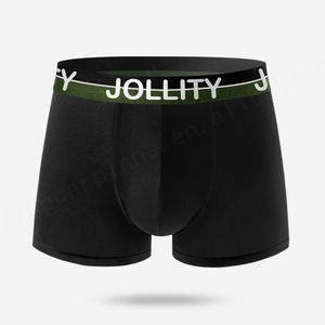 Calzoncillos bóxer cortos modernos con logotipo personalizado de algodón Spandex No Fly All Day Comfort Ultra-Soft Men Trunk Underwear - Product Image 4